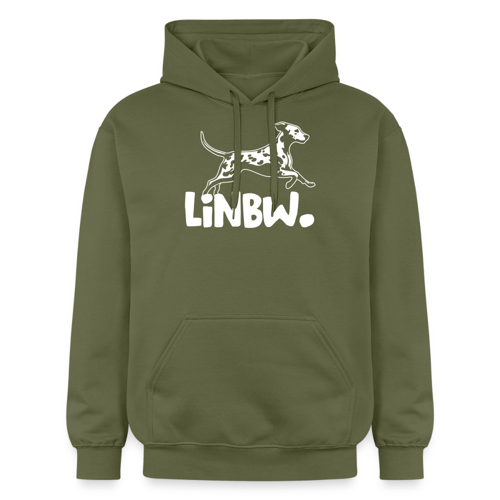 LiNBW. Hoodie White Edition - Militärgrün