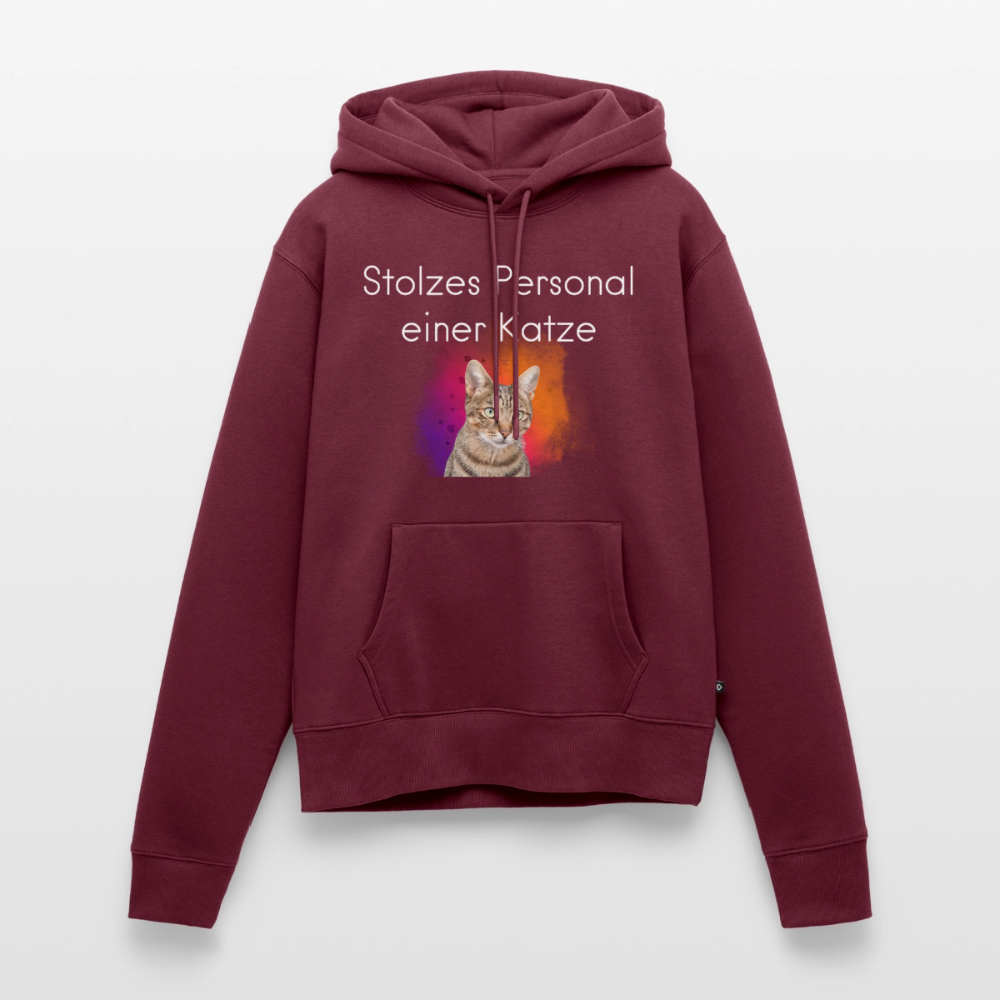 Pedro's Hoodie Stolzes Personal einer Katze White Edition - Burgunderrot