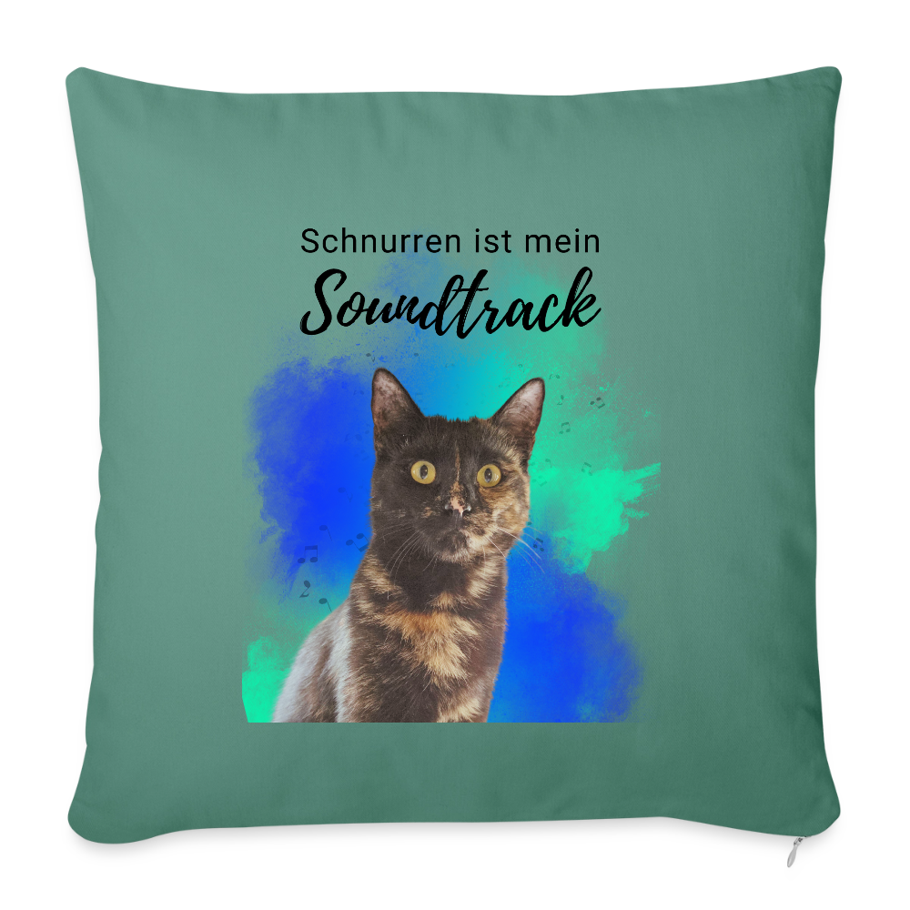 Nala´s Kissen Schnurren ist mein Soundtrack Black Edition - Tanngrün