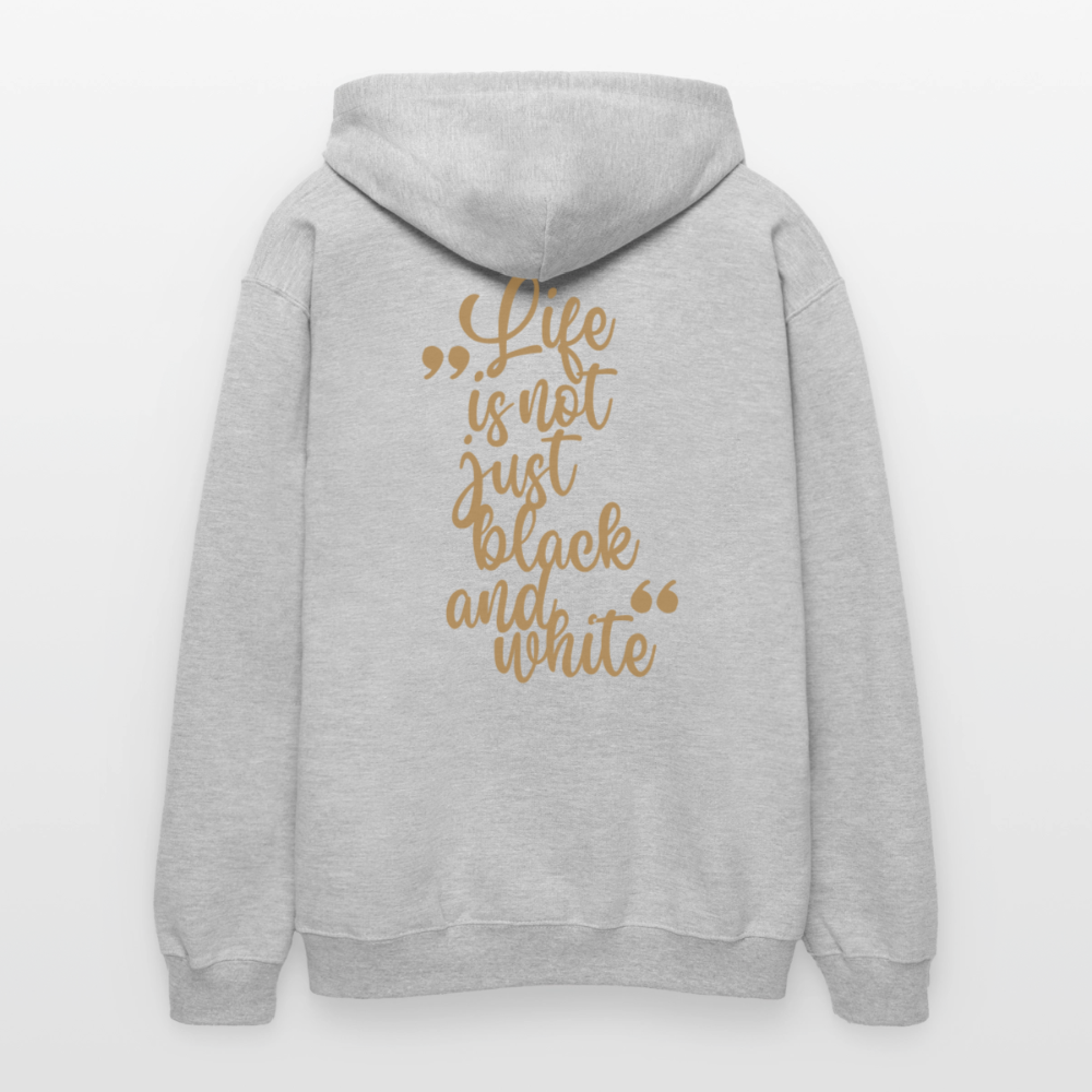 LiNBW. Crew Hoodie Brown Edition Life is not just black and white - Hellgrau meliert