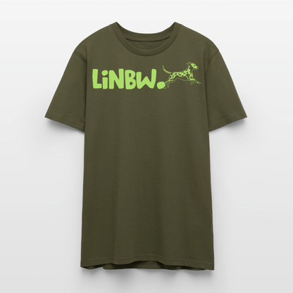 LiNBW. Unisex T-Shirt Premium Crew Green Edition Life is not just black and white - LiNBW.