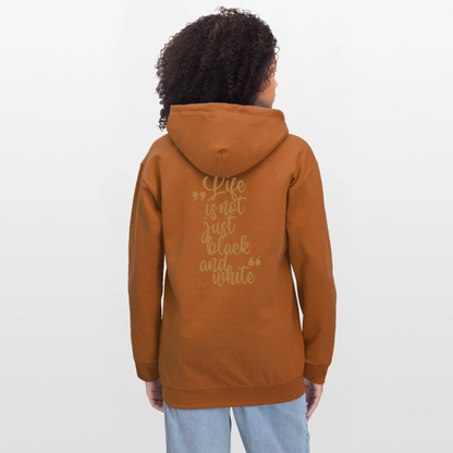 LiNBW. Crew Hoodie Brown Edition Life is not just black and white - Athletic Orange