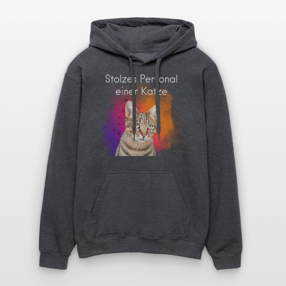 Pedro's Hoodie Stolzes Personal einer Katze White Edition - Dunkelgrau meliert