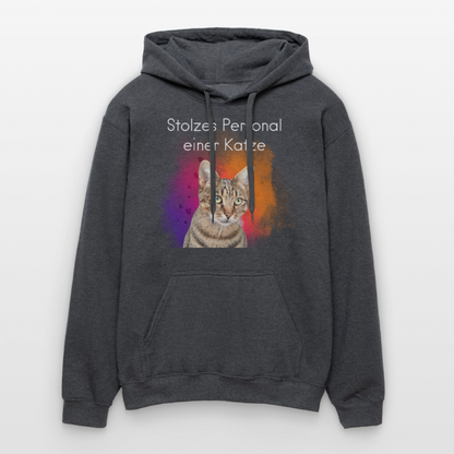 Pedro's Hoodie Stolzes Personal einer Katze White Edition - Dunkelgrau meliert