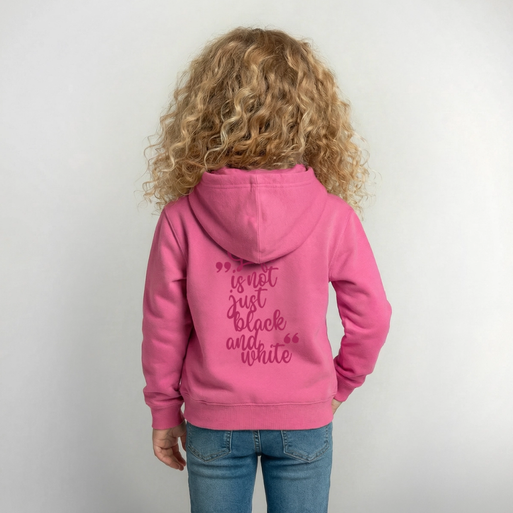 LiNBW. Crew Hoodie Life is not just black and white Edition Pink - LiNBW.