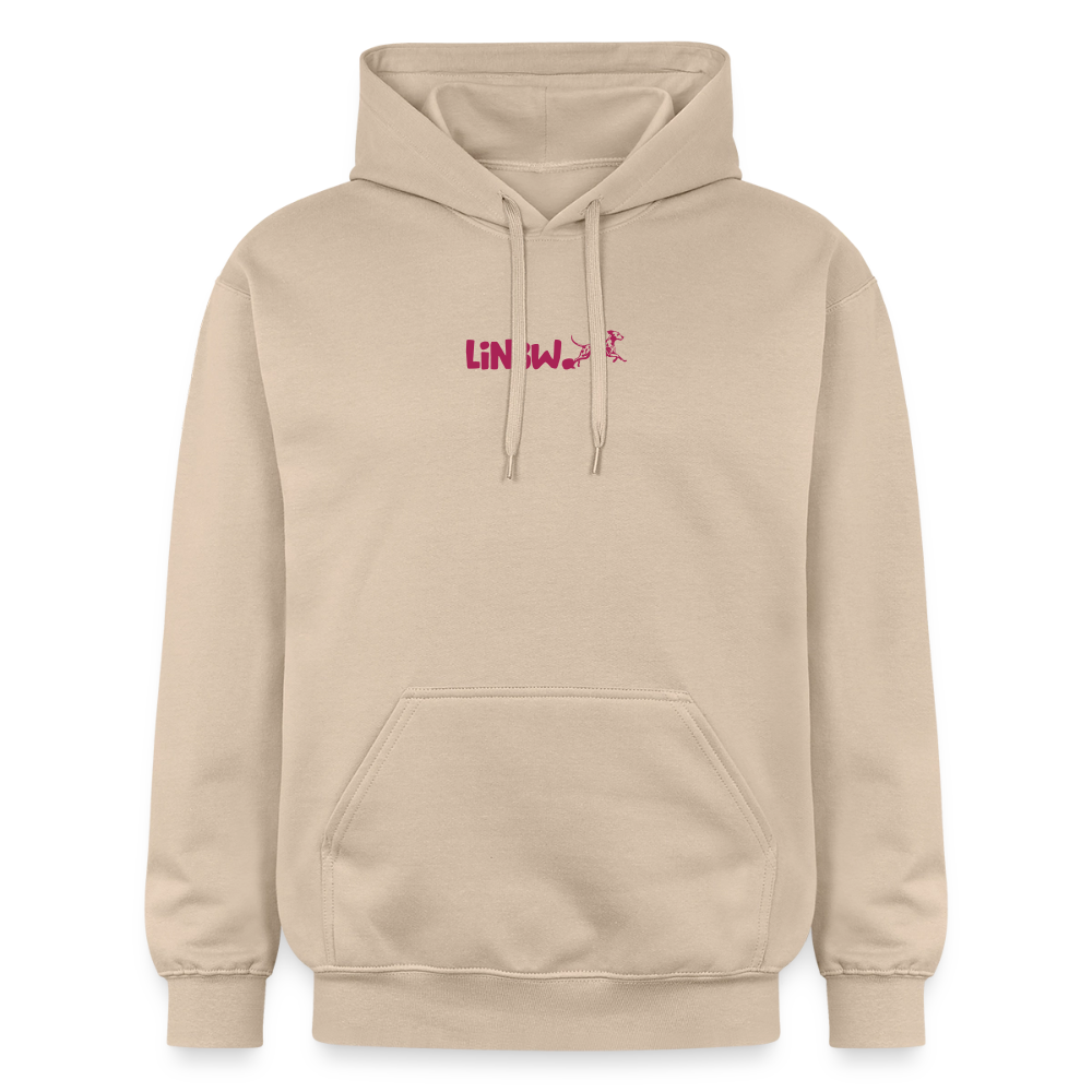 LiNBW. Crew Hoodie Pink Edition Life is not just black and white - Sand