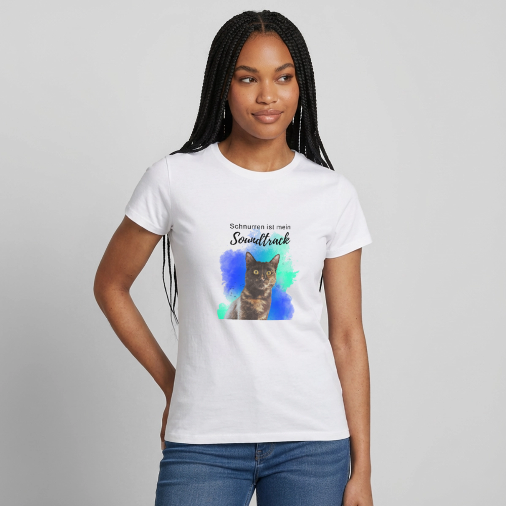 Nala's T-Shirt Schnurren ist mein Soundtrack Black Edition - Weiß