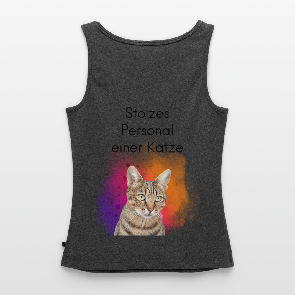 Pedro´s Tank Top Premium Stolzes Personal einer Katze CAT MOM Black Edition - Anthrazit meliert