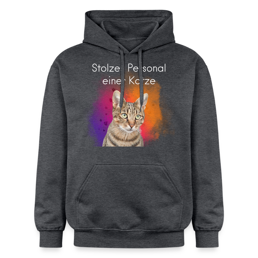 Pedro's Hoodie Stolzes Personal einer Katze White Edition - Dunkelgrau meliert