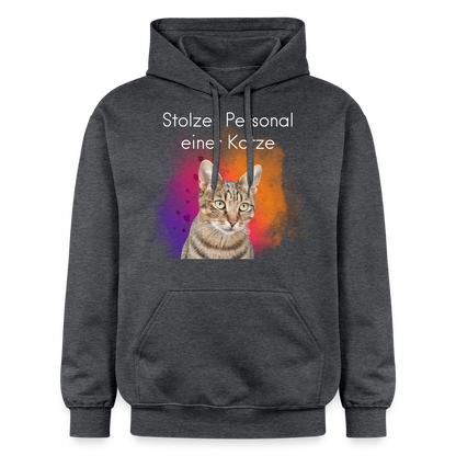 Pedro's Hoodie Stolzes Personal einer Katze White Edition - Dunkelgrau meliert