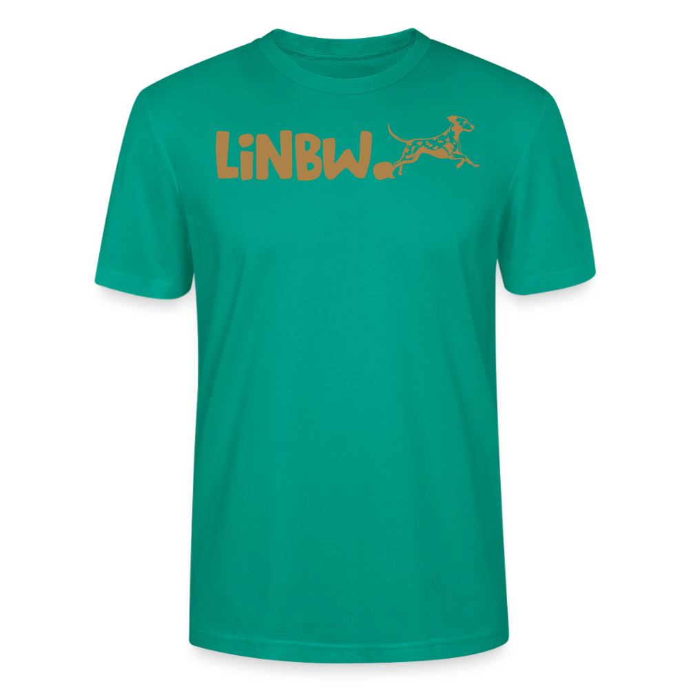 LiNBW. Unisex T-Shirt Premium Crew Brown Edition Life is not just black and white - Blaugrün