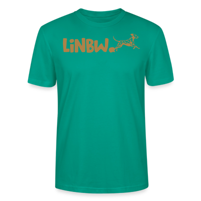 LiNBW. Unisex T-Shirt Premium Crew Brown Edition Life is not just black and white - Blaugrün