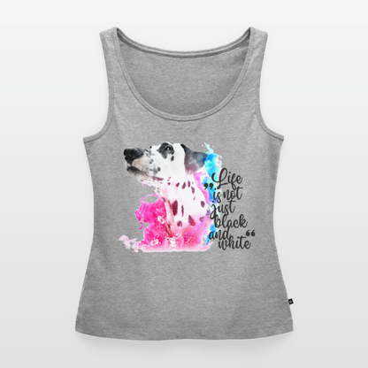Boa´s Tank Top Premium Splash Life is not just black and white Edition Black - Grau meliert