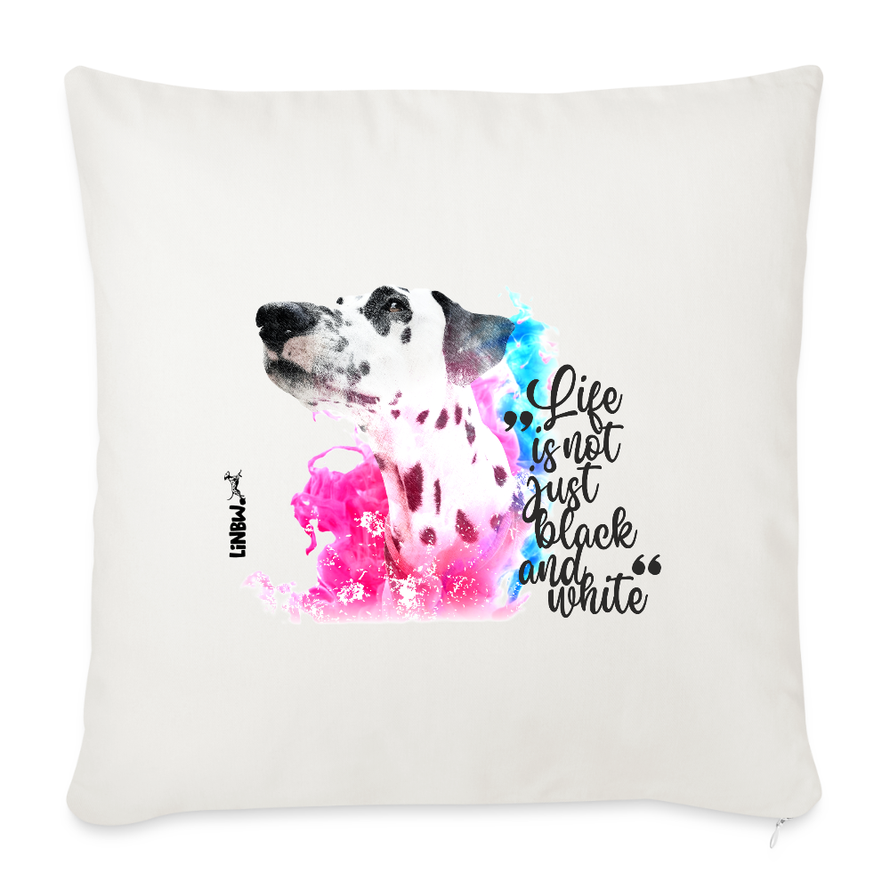 Boa´s Kissen Splash Life is not just black and white Edition Black - Naturweiß 