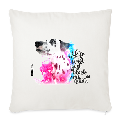 Boa´s Kissen Splash Life is not just black and white Edition Black - Naturweiß 
