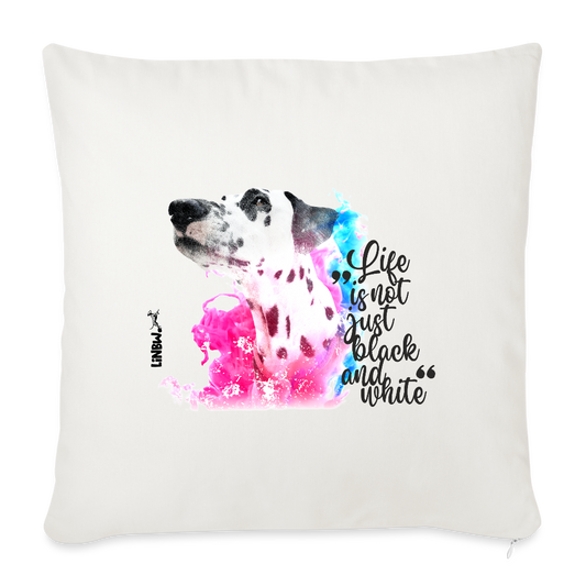 Boa´s Kissen Splash Life is not just black and white Edition Black - Naturweiß 