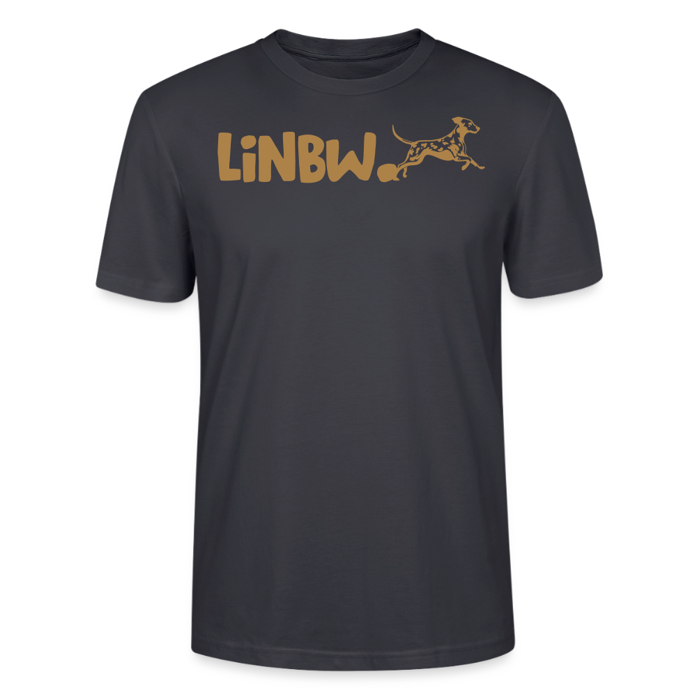LiNBW. Unisex T-Shirt Premium Crew Brown Edition Life is not just black and white - Dunkles Graublau