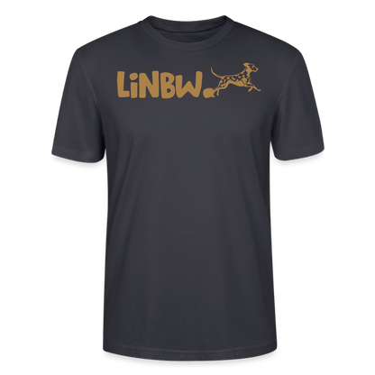 LiNBW. Unisex T-Shirt Premium Crew Brown Edition Life is not just black and white - Dunkles Graublau