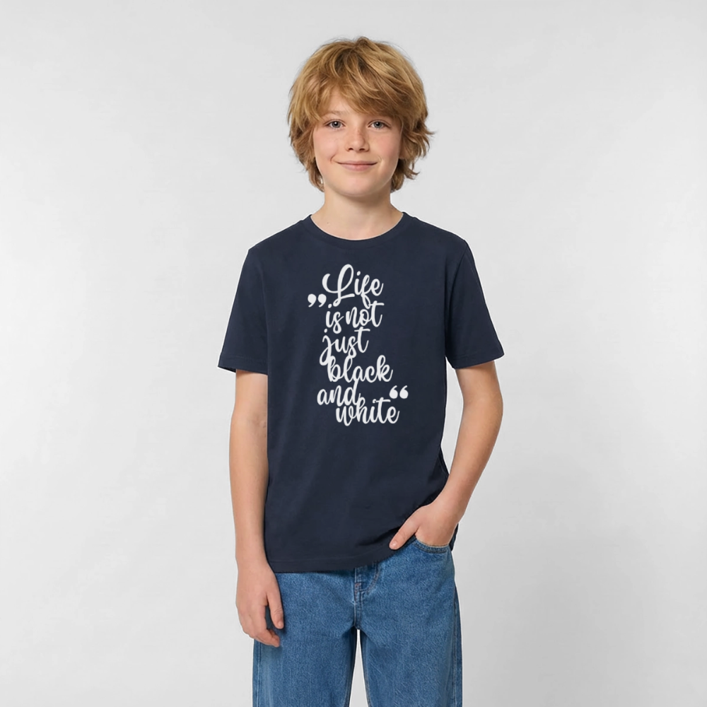 Life is not just black and white T-Shirt White Edition - Navy