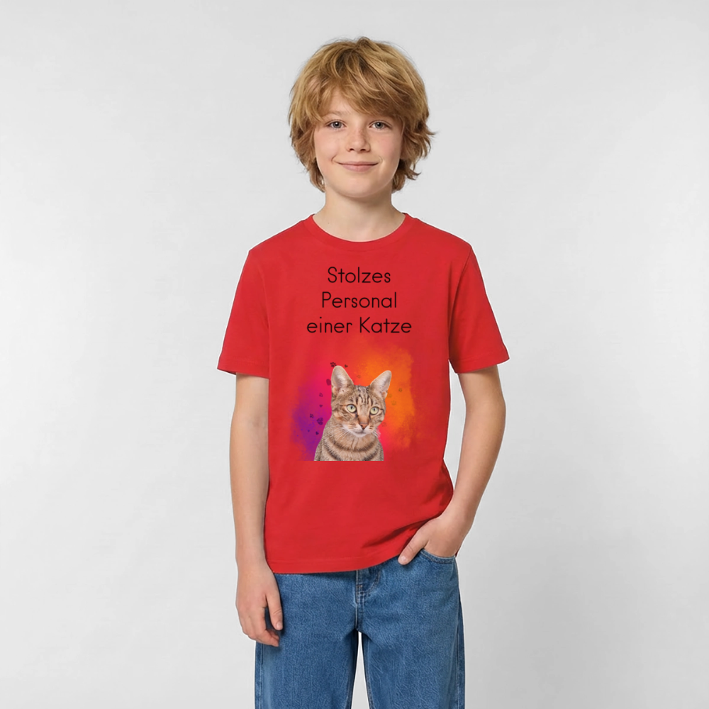 Pedro's T-Shirt Stolzes Personal einer Katze Black Edition - LiNBW.