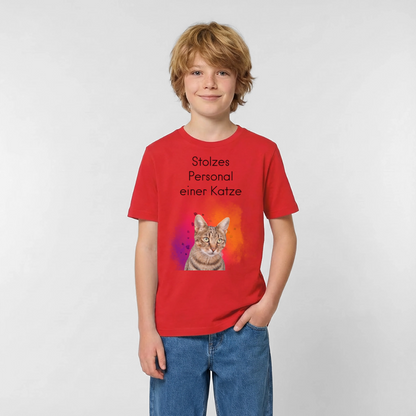 Pedro's T-Shirt Stolzes Personal einer Katze Black Edition - LiNBW.