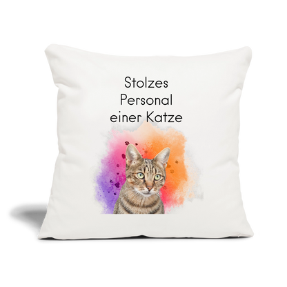 Pedro´s Kissen Stolzes Personal einer Katze Black Edition - Naturweiß 