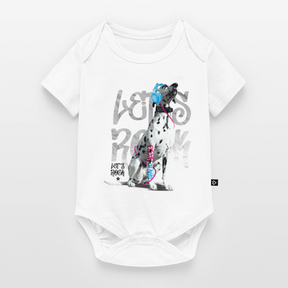 Boa´s Kurzarm-Body Let´s Rock - Weiß