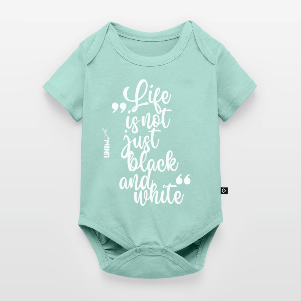 Life is not just black and white Kurzarm-Body White Edition - Mint 