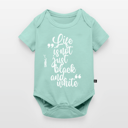 Life is not just black and white Kurzarm-Body White Edition - Mint 