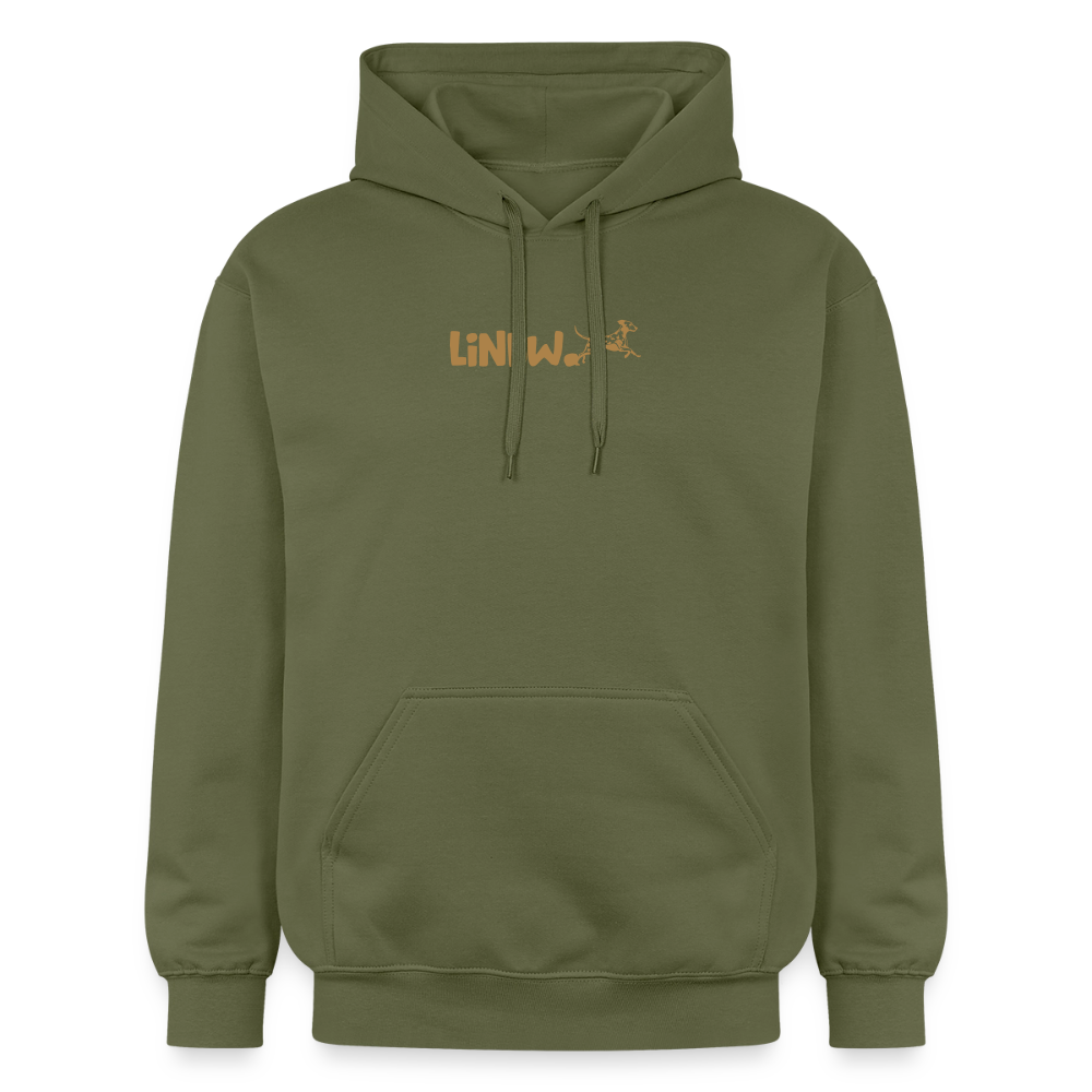 LiNBW. Crew Hoodie Brown Edition Life is not just black and white - Militärgrün