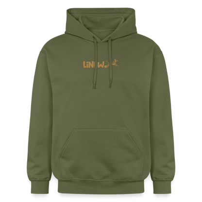 LiNBW. Crew Hoodie Brown Edition Life is not just black and white - Militärgrün