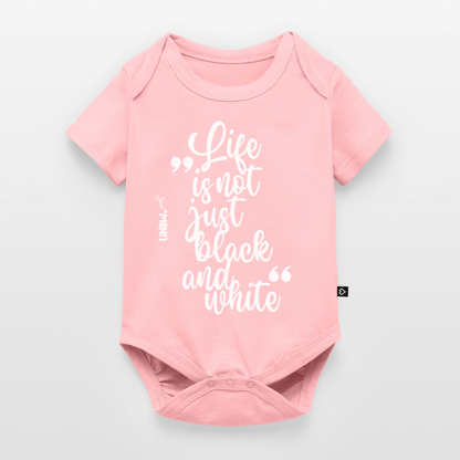 Life is not just black and white Kurzarm-Body White Edition - Rosa