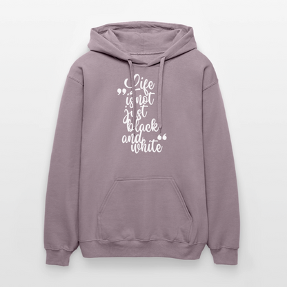 Life is not just black and white Hoodie White Edition - Lilagrau 