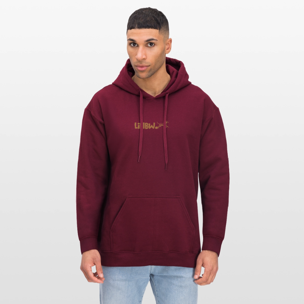 LiNBW. Crew Hoodie Brown Edition Life is not just black and white - Maroon