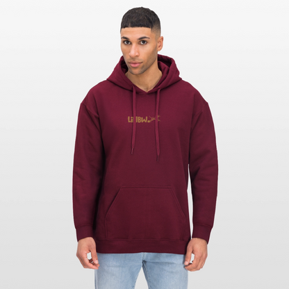 LiNBW. Crew Hoodie Brown Edition Life is not just black and white - Maroon