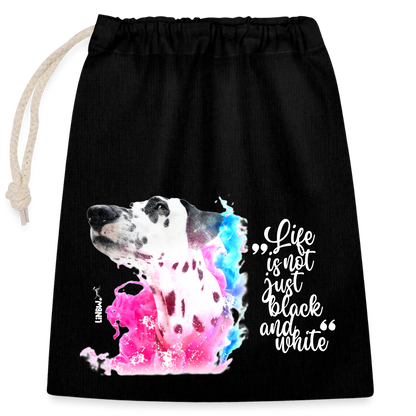 Boa´s Baumwollbeutel Life is not just black and white Edition White - Schwarz
