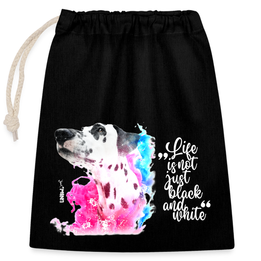 Boa´s Baumwollbeutel Life is not just black and white Edition White - Schwarz