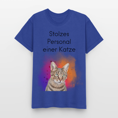Pedro's T-Shirt Stolzes Personal einer Katze Black Edition - LiNBW.