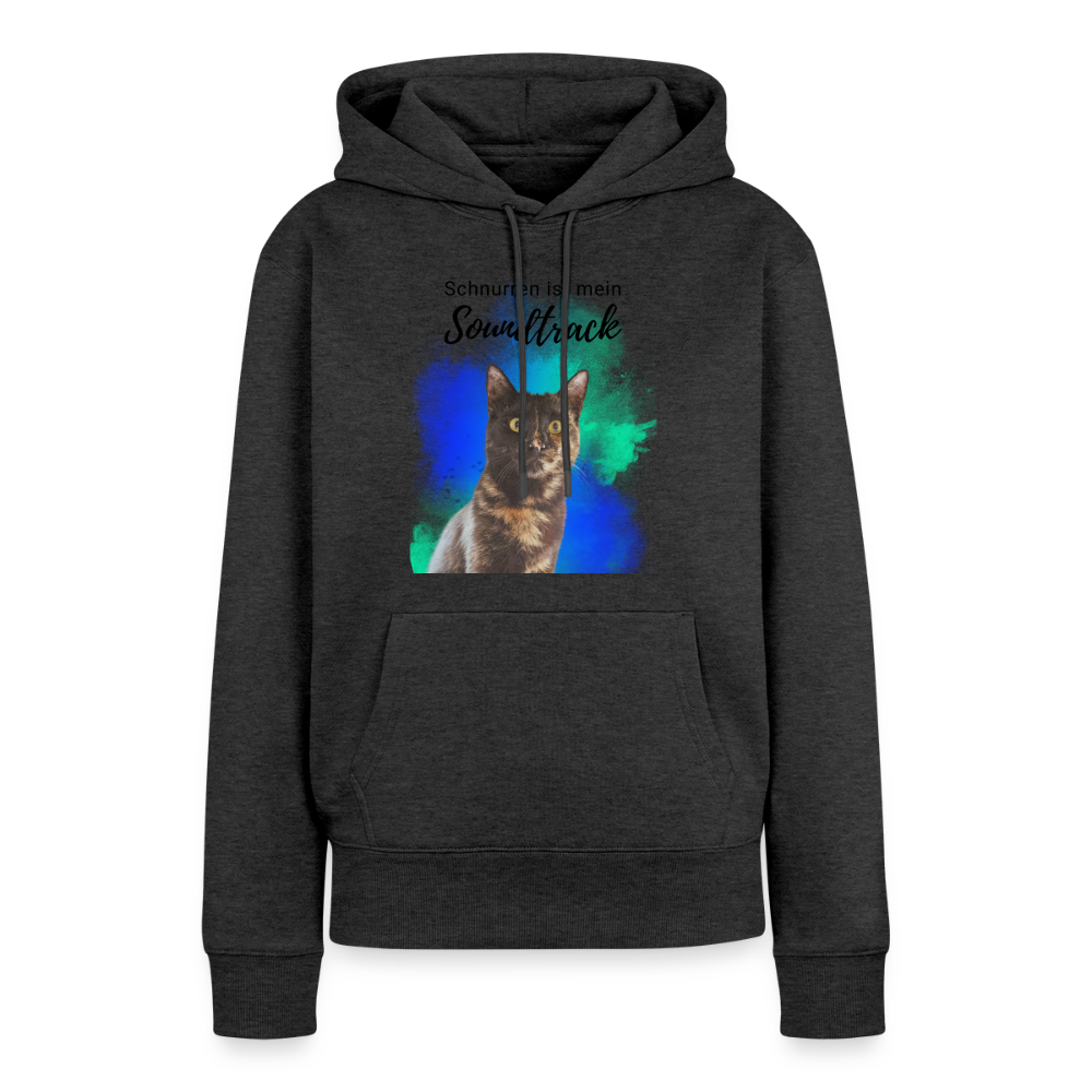 Nala's Hoodie Schnurren ist mein Soundtrack Black Edition - Anthrazit meliert