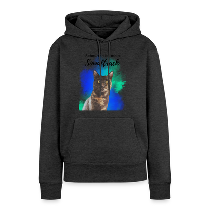 Nala's Hoodie Schnurren ist mein Soundtrack Black Edition - Anthrazit meliert