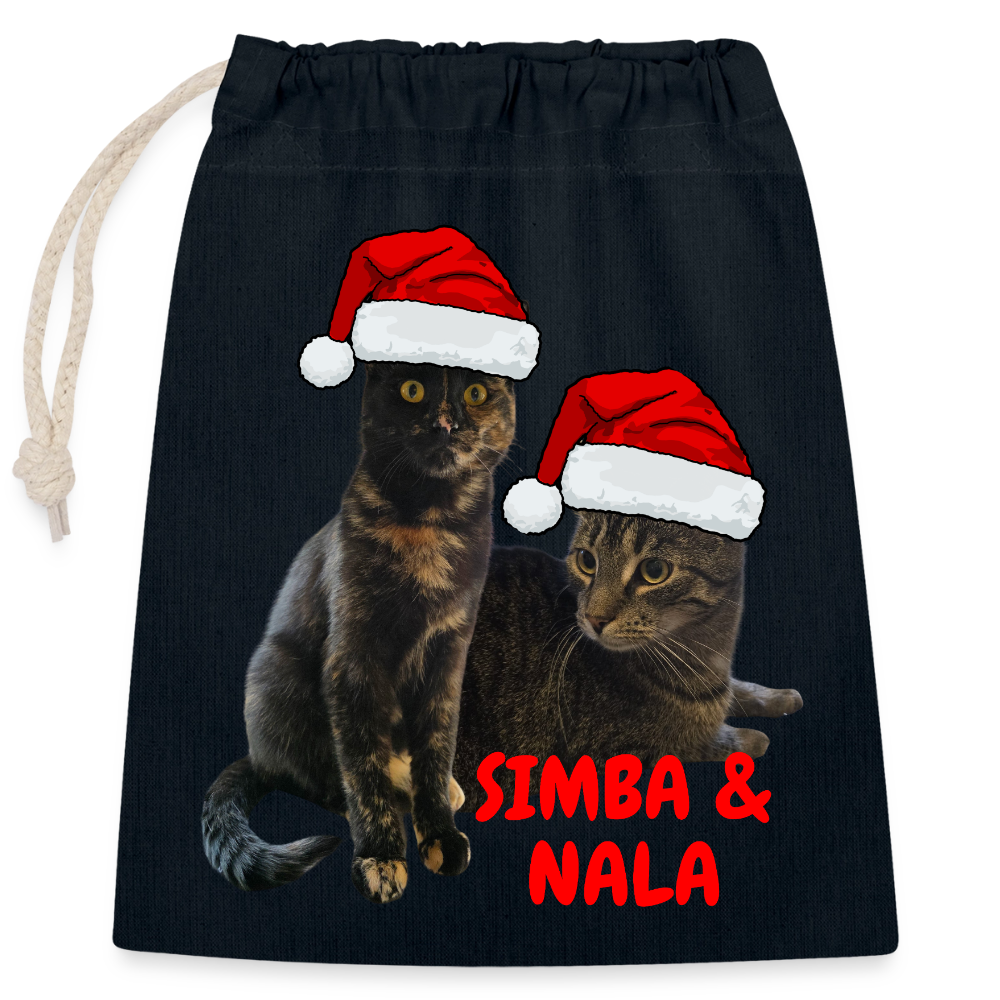 Nala´s und Simba´s Baumwollbeutel Weihnachtsedition - Navy
