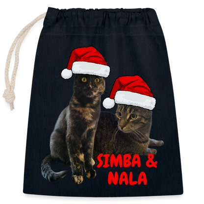 Nala´s und Simba´s Baumwollbeutel Weihnachtsedition - Navy