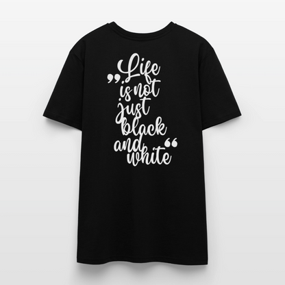 LiNBW. Unisex T-Shirt Premium Crew White Edition Life is not just black and white - Schwarz