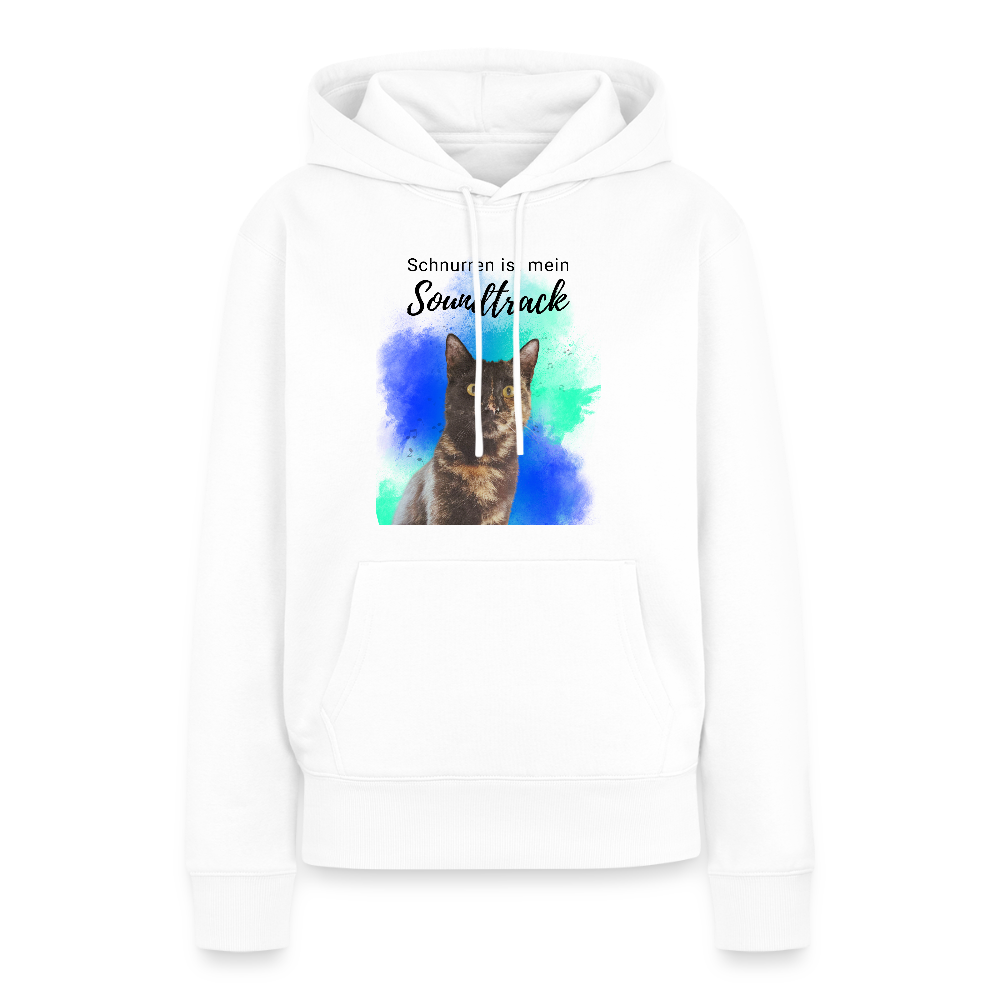 Nala's Hoodie Schnurren ist mein Soundtrack Black Edition - Weiß