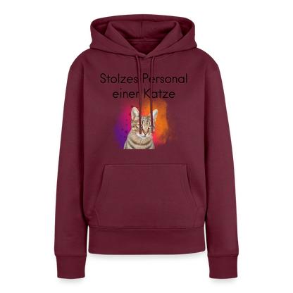 Pedro's Hoodie Stolzes Personal einer Katze Black Edition - Burgunderrot