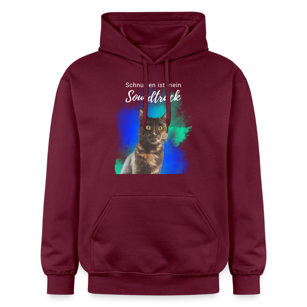 Nala's Hoodie Schnurren ist mein Soundtrack White Edition - Maroon