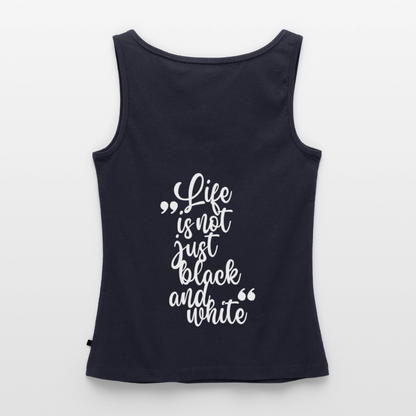 LiNBW. Tank Top Premium White Edition Life is not just black and white - Navy