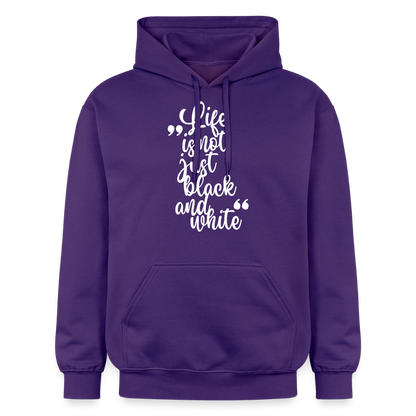 Life is not just black and white Hoodie White Edition - Lila