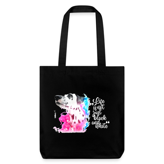 Boa´s Stoffbeutel Splash Edition White Life is not just black and white - Schwarz