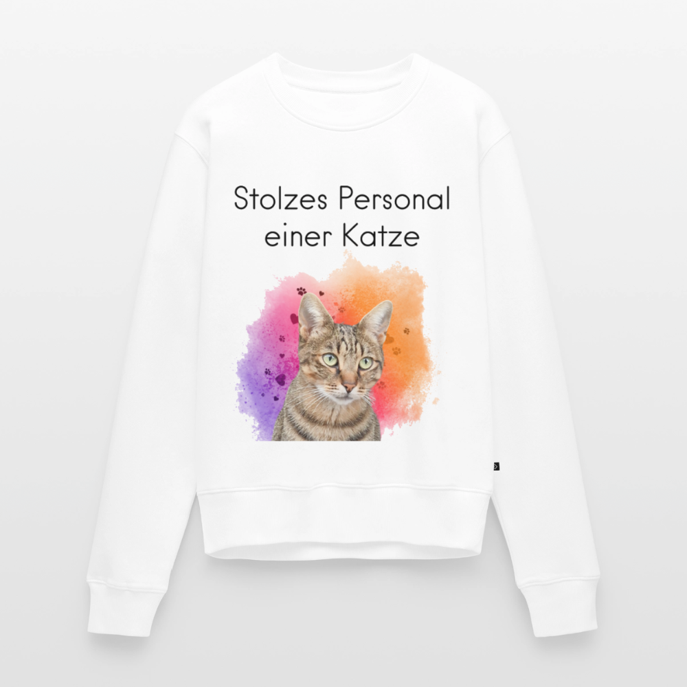 Pedro's Pullover Stolzes Personal einer Katze Black Edition - Weiß